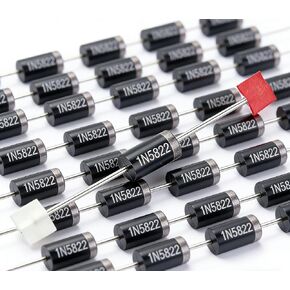 50PCS 1N5822 Schottky Diodes 3A 40V DO-201AD – Fast Rectifier for Power Supply, DC-DC Converter, Solar Panels, LED Drivers & DIY Electronics in Kuwait