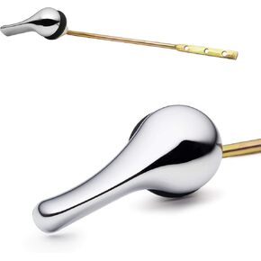 Qualihome Universal Toilet Tank Flush Lever, Chrome Finish Handle with Metal Nut, Fits Most Toilets (Side Mount) in Kuwait
