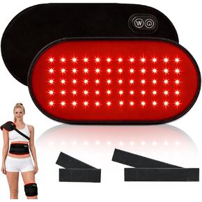 Red Light Therapy Pad for Body, 660nm & 850nm Red Light Therapy Wrap with 60 LED Lights, Flexible Portable Light Therapy Pad for Back, Knee, Hands, Post-Workout Relaxation(Plug-in Version in Kuwait