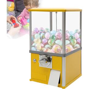 Classic Yellow Candy Gumball Vending Machine - Countertop Bulk Dispenser for 500 1.26-inch Balls, Ideal for Pinballs & Capsule Toys, Fun Kids' Party Favor in Saudi Arabia