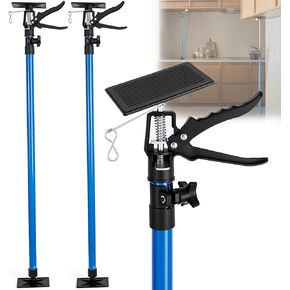 Cabinet Jacks 2Pcs, Adjustable Support Pole 45" to 114", Telescopic Steel 3rd Hand Support Pole for Cabinet Jack, Cargo Bar, Drywall Installations, Support Rod Dust Barrier Poles Bearing Up to 154 lbs in Kuwait