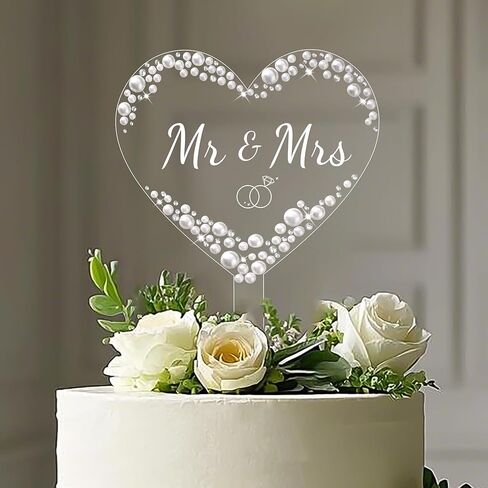 Coucoland Mr and Mrs Cake Topper - Decore Cake Wedding Decor in Saudi Arabia
