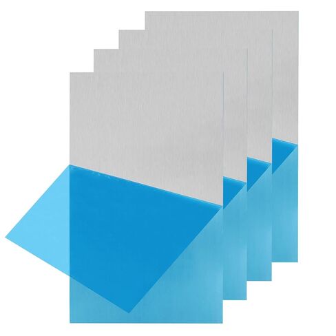 Aluminum Sheet Metal Flat Plain Aluminum Plate Covered with Protective Film, Heat Treatable Rectangle luminum Metal Plate for Crafting (4, 1mm Thick, 250X200MM) in Saudi Arabia