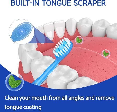 فرشاة أسنان صغيرة للاستعمال مرة واحدة مع معجون أسنان 26 قطعة، فرشاة أسنان محمولة 5 في 1 للسفر مع معجون أسنان + مكشطة لسان + أعواد + حقيبة سفر للخيط (مزيج من 5 نكهات، 26) in Kuwait