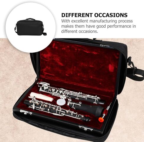 Kisangel مقاوم للماء أكسفورد القماش المزمار تخزين حامل حقيبة كتف واحدة حقيبة تخزين الأدوات السوداء للسفر وأداء المسرح in Kuwait