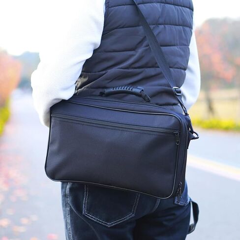 Kisangel مقاوم للماء أكسفورد القماش المزمار تخزين حامل حقيبة كتف واحدة حقيبة تخزين الأدوات السوداء للسفر وأداء المسرح in Kuwait