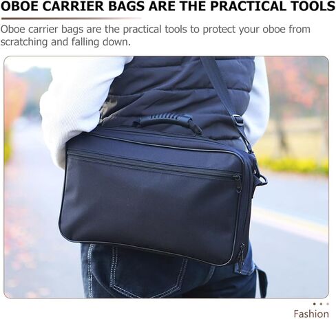 Kisangel مقاوم للماء أكسفورد القماش المزمار تخزين حامل حقيبة كتف واحدة حقيبة تخزين الأدوات السوداء للسفر وأداء المسرح in Kuwait