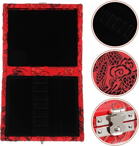 حافظة Luxshiny خفيفة الوزن مغطاة بقماش Oboe Reed مع حقيبة حريرية سعة 6 سعة منظم تخزين Oboe Reed وواقي أحمر in Kuwait