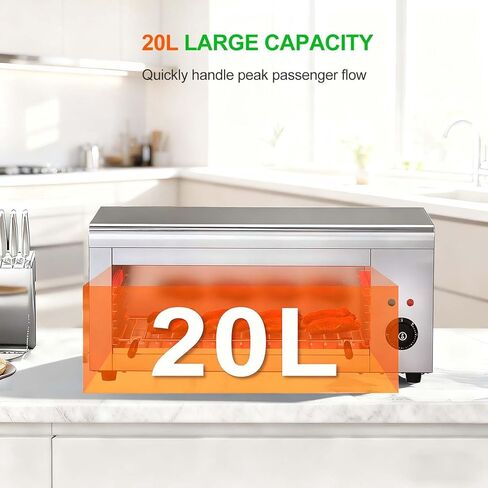 شواية السلمندر الكهربائية بقدرة 2000 واط - شواية قابلة للتعديل بـ 4 مستويات وصينية زيت قابلة للإزالة، مذاب الجبن 122 درجة فهرنهايت - 572 درجة فهرنهايت من أجل ذوبان مثالي، تحمير وشوي على سطح الطاولة in Kuwait