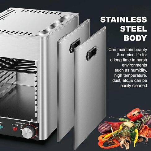 Commercial Steak Broiler, 1700w Electric Steak Broiler, Indoor Grill Tabletop Broiler,with Tray & Grill & Handle,for Dining Room in Saudi Arabia