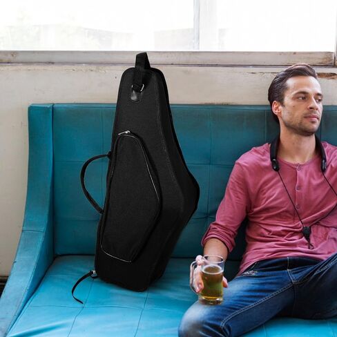 حقيبة ألتو ساكسفون مقاومة للماء ومضادة للصدمات حقيبة ظهر ساكسفون محمولة مع أشرطة قابلة للتعديل لتخزين الآلات الموسيقية والسفر in Kuwait