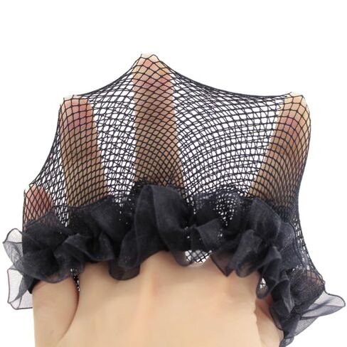 Ipetboom 5Pcs Black Hair Nets for Women - Invisible Stretch Lace Bun Covers Hair Accessories for Ballet Dance Gymnastics Wedding and Everyday Styling 3.93In Diameter in Saudi Arabia
