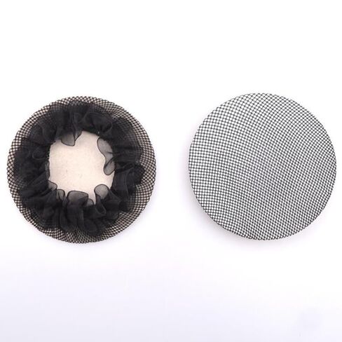 Ipetboom 5Pcs Black Hair Nets for Women - Invisible Stretch Lace Bun Covers Hair Accessories for Ballet Dance Gymnastics Wedding and Everyday Styling 3.93In Diameter in Saudi Arabia