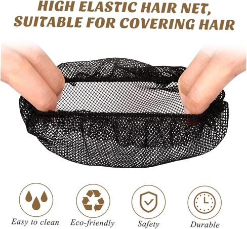 مجموعة إكسسوارات الشعر النسائية من Uonlytech: 5 قطع من أغطية الكعكة المرنة السوداء غير المرئية، شبكات شعر قابلة لإعادة الاستخدام للباليه والرقص والفتيات والنساء in Kuwait