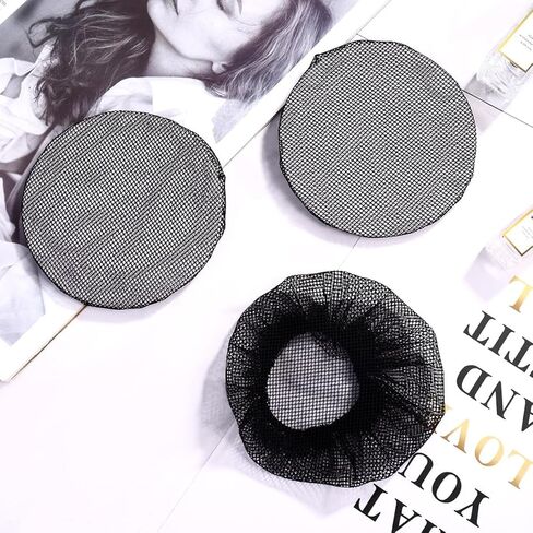 مجموعة إكسسوارات الشعر النسائية من Uonlytech: 5 قطع من أغطية الكعكة المرنة السوداء غير المرئية، شبكات شعر قابلة لإعادة الاستخدام للباليه والرقص والفتيات والنساء in Kuwait