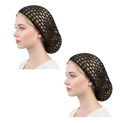 2 Pcs Crochet Hair Net, Reusable Hair Nets for Sleeping, Hairs Wrap Net, Black Mesh Wrapping Hairs Cap Knit Snood Hat Sleeping Hat in Saudi Arabia