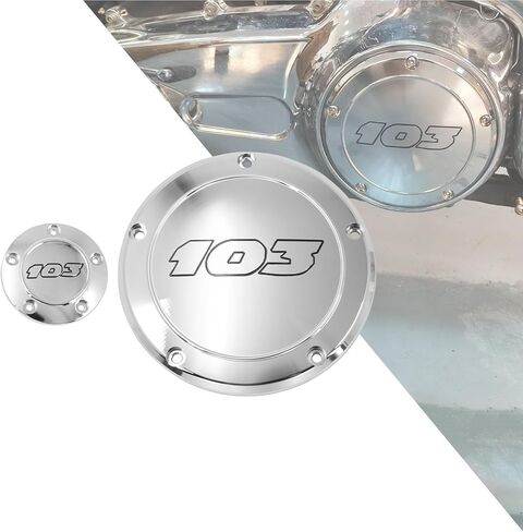 HDBUBALUS 5 Holes Derby Cover Engine Timing Cover Points Cover Fit for Harley Touring Trike Dyna Softail in Kuwait