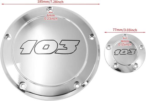 HDBUBALUS 5 Holes Derby Cover Engine Timing Cover Points Cover Fit for Harley Touring Trike Dyna Softail in Kuwait