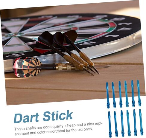 Abaodam 12pcs Aluminum Dart Shafts Thread Stems Replacement for Bent Broken Shafts Compatible Slim Flights in Saudi Arabia