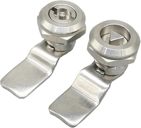 MS705 Stainless Steel 304 Material Straight Triangle Garbage Bin Lock Distribution Box Lock Cylindrical Lock 1Pcs(Triangle) in Saudi Arabia