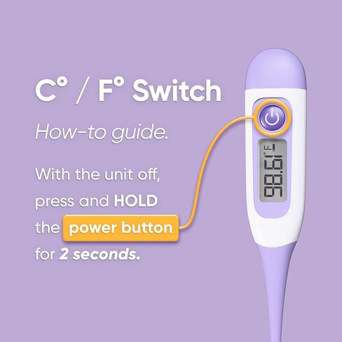 Wondfo Digital Basal Thermometer for Women Fertility – BBT Thermometer for Ovulation & Pregnancy Tracking – High Accuracy & LCD Display & Waterproof in Kuwait