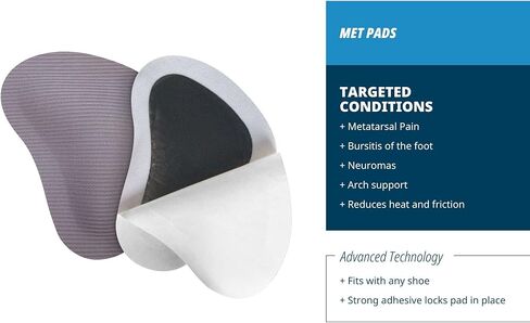 OS1st Met Pads – Metatarsal Cushions for Foot Pain Relief, Shoe Inserts for Women & Men with Arch Support, Metatarsal Pads for Neuromas, Bursitis & Metatarsalgia, Adhesive Foot Pads (L/XL) in Saudi Arabia