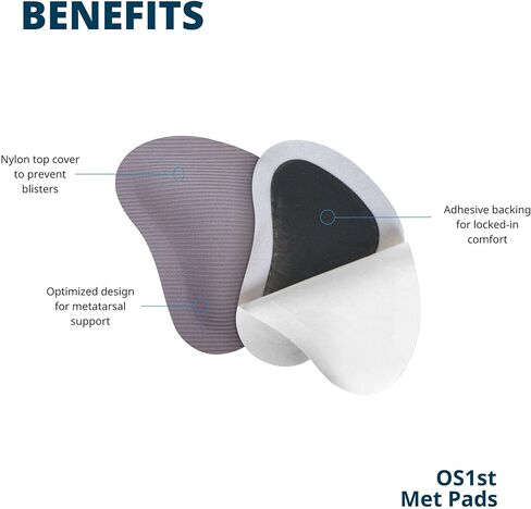 OS1st Met Pads – Metatarsal Cushions for Foot Pain Relief, Shoe Inserts for Women & Men with Arch Support, Metatarsal Pads for Neuromas, Bursitis & Metatarsalgia, Adhesive Foot Pads (L/XL) in Saudi Arabia