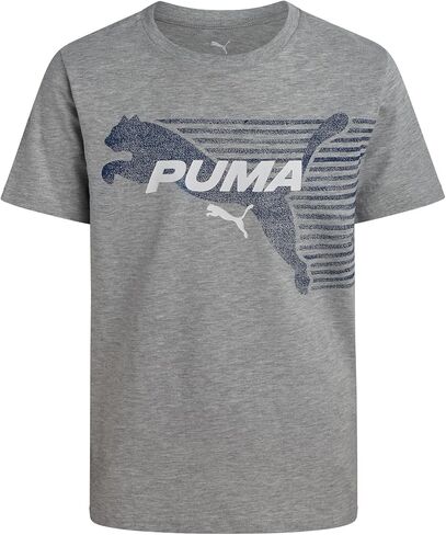 PUMA Boys T Shirts - Lightweight Athletic Performance Short Sleeve Crewneck Shirt - Soft Cotton Graphic Tees for Boys in Saudi Arabia