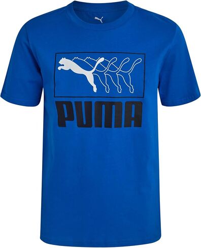 PUMA Boys T Shirts - Lightweight Athletic Performance Short Sleeve Crewneck Shirt - Soft Cotton Graphic Tees for Boys in Saudi Arabia