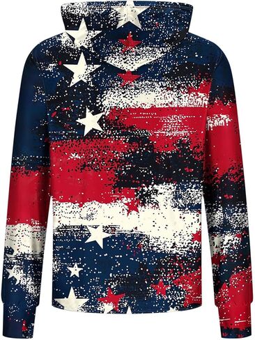 Mens Hooded Sun Shirts Uv Protection Long Sleeve Fishing Face Mask USA Flag 4th July American Pride Camo Patriotic T in Saudi Arabia