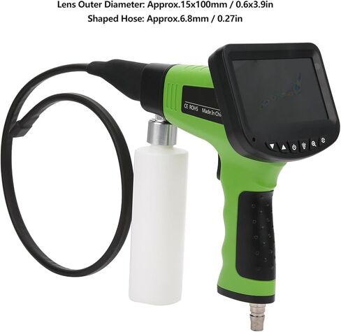 Jeanoko Car Air Conditioner Cleaning Visual Pipe Endoscope for Automotive Repair and Home Cleaning, 4.3-inch LCD Display for Stubborn Removal, ABS Material in Saudi Arabia