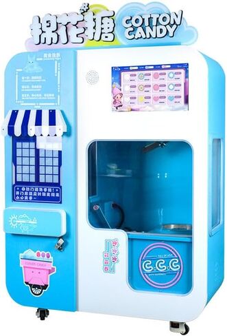 Automatic Commercial Cotton Candy Vending Machine Self-Service Fluffy Dessert Maker for Business Stable Quality Long Service Life Ideal for Various Catering and Retail Scenes in Saudi Arabia