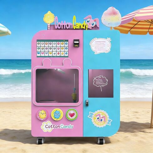 Self-Service Automatic Cotton Candy Vending Machine Commercial Fluffy Treat Equipment Smooth Operation Wide Application Perfect for Shopping Malls and Community Spaces in Saudi Arabia