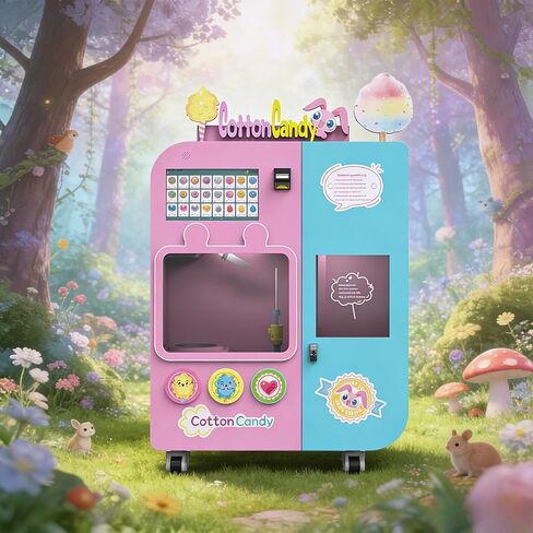 Smart Commercial Cotton Candy Vending Machine Unattended Self-Service Colorful Treat Equipment Intelligent Operation Reliable Quality Ideal for Retail Food Service and Family Entertainment Centers in Saudi Arabia