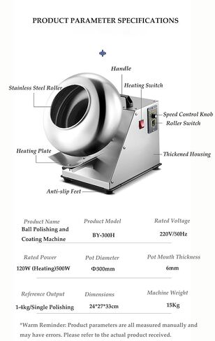 Commercial Chocolate Panning Machine, Stainless Steel Automatic Sugar Coating Machine with Uniform Coating Polishing for Nuts Peanut Candy Dragee in Saudi Arabia