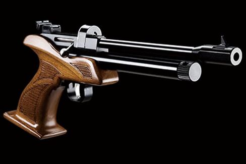 مسدس هوائي Lancer Tactial x SnowPeak CP1-M CO2 مقاس 5.5 ملم .22 - (أسود/خشبي) يصل إلى 500 إطارًا في الثانية in Kuwait