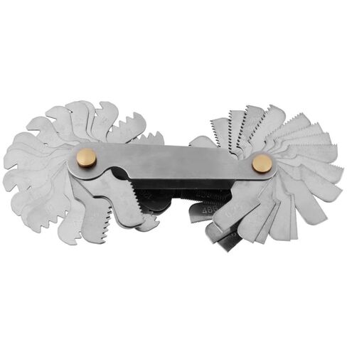 مجموعة قياس الملعب - قطعتان 60 درجة وقطعة واحدة 55 درجة ذيل السمكة في المنتصف مع مكتشف مركز لقياس المسمار وأدوات القطع بالبوصة/المترية، ومقاييس خيط قياس ذيل السمكة in Kuwait