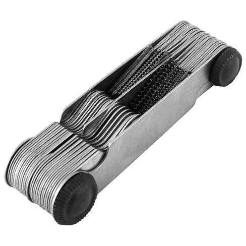1 PC Thread Pitch Gauge of 52 Leaves, 2 PCS 60° and 1 PC 55° Center Gauge, Measuring Tool Set for Screw Cutting Tools in Saudi Arabia