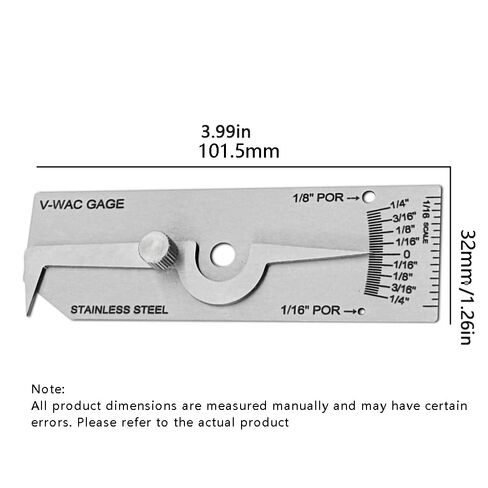 Welding Inspection Gauge Stainless Steel Fillet Weld Testing Gauge Precise Checks Depth Weld Thickness Gauge Inspection Kit in Saudi Arabia