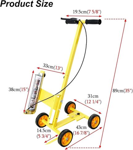 Walk-Behind Adjustable Line Striping Machine: Parking Lot Striper for Straight/Curved Lines – Inverted Spray Paint Line Marking Applicator in Saudi Arabia