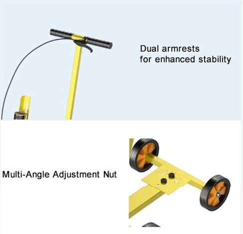 Walk-Behind Adjustable Line Striping Machine: Parking Lot Striper for Straight/Curved Lines – Inverted Spray Paint Line Marking Applicator in Saudi Arabia