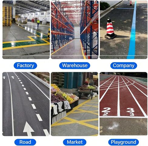 Walk-Behind Adjustable Line Striping Machine: Parking Lot Striper for Straight/Curved Lines – Inverted Spray Paint Line Marking Applicator in Saudi Arabia