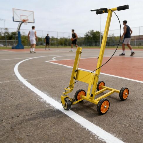 Walk-Behind Adjustable Line Striping Machine: Parking Lot Striper for Straight/Curved Lines – Inverted Spray Paint Line Marking Applicator in Saudi Arabia