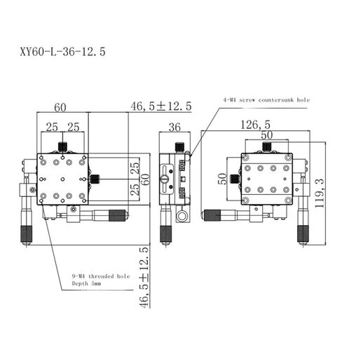 منصة الضبط الدقيق للدليل الخطي XY60-L-36 in Saudi Arabia
