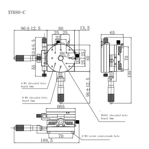 XYRG80-C ضبط دقيق ثلاثي الاتجاهات، شريحة دوارة متقاطعة عالية الدقة in Saudi Arabia