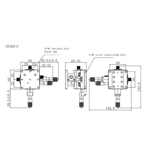 Precision fine-Tuning Platform, XYZ60-C Three-axis Combination LM-60 in Saudi Arabia