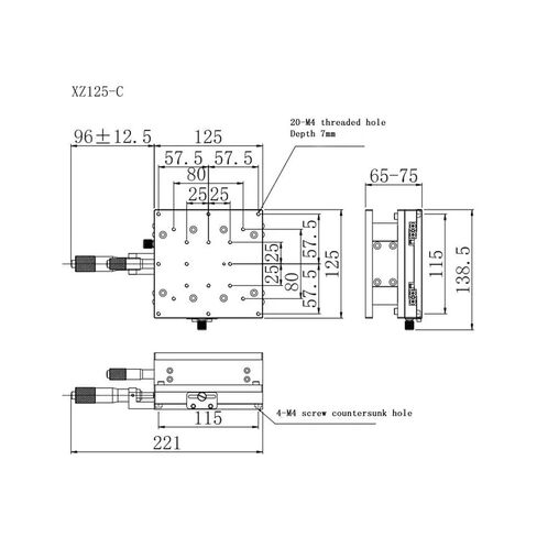 محور XZ 125 رفع أفقي LE125-C-2 شريحة السكك الحديدية الأفقية الدقيقة in Saudi Arabia