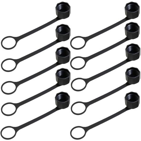 10 قطع غطاء غبار موصل M12 للموصل الذكور، غطاء رأس غبار M12 للوحة المقبس، غطاء حماية بلاستيكي مقاوم للماء لمقبس تثبيت اللوحة (للذكور) in Kuwait