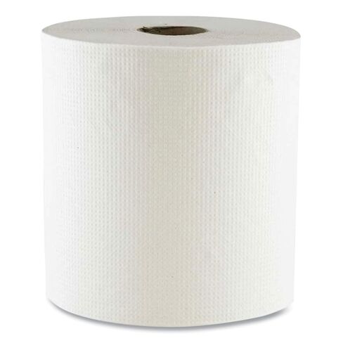 Hard Wound Towel, 1 Ply, 8" x 700 ft, White, 6/Carton in Saudi Arabia