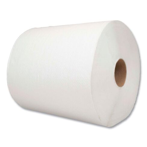 Hard Wound Towel, 1 Ply, 8" x 700 ft, White, 6/Carton in Saudi Arabia